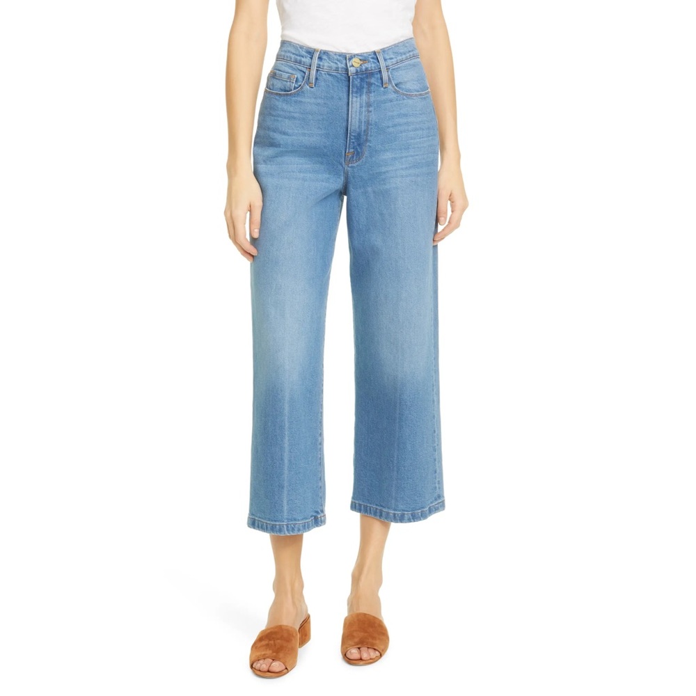 Frame Denim Blue Wide Leg Jeans